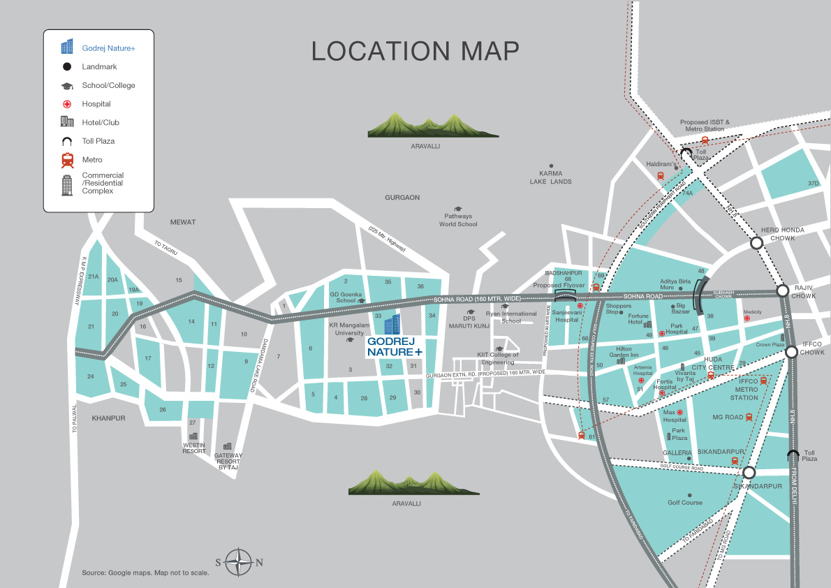Godrej Nature Plus Location Map